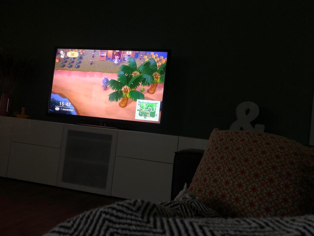 Animal Crossing spelen op de tv